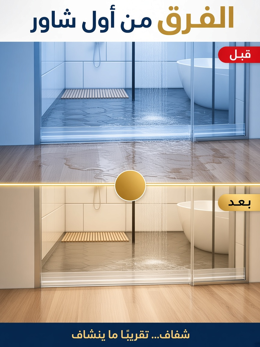 حاجز مائي شفاف لاصق – للشاور والحمام