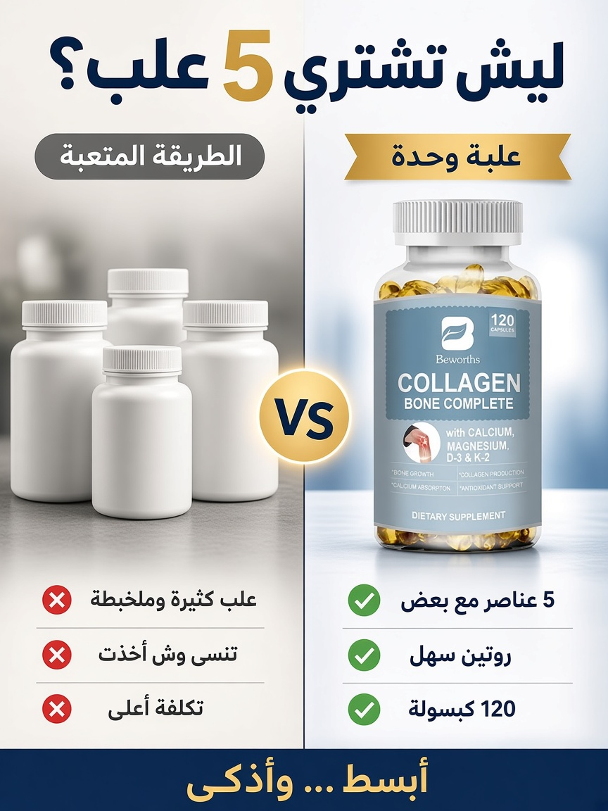 كولاجين لدعم العظام والمفاصل – 120 كبسولة
