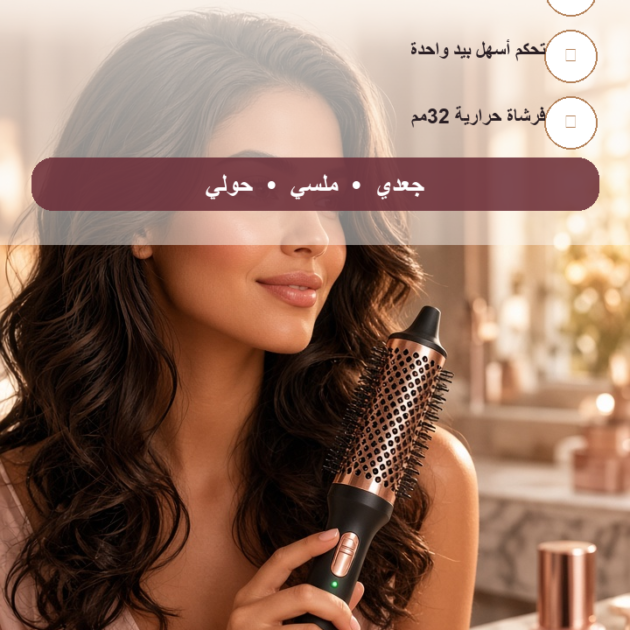✨ فرشاة تصفيف الشعر 4 في 1 ✨جمالك في لمسة واحدة! 💖